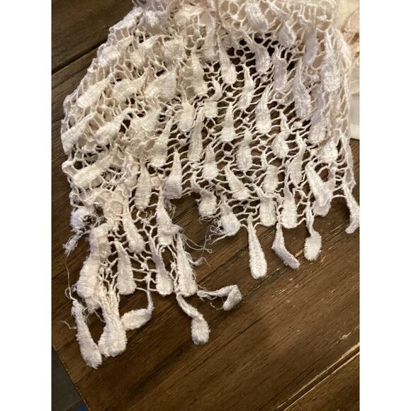 Vintage Cachet by Bari Protas Fringe Lace crochet Short Sleeve flapper Dress 5/6 - Picture 11 of 12